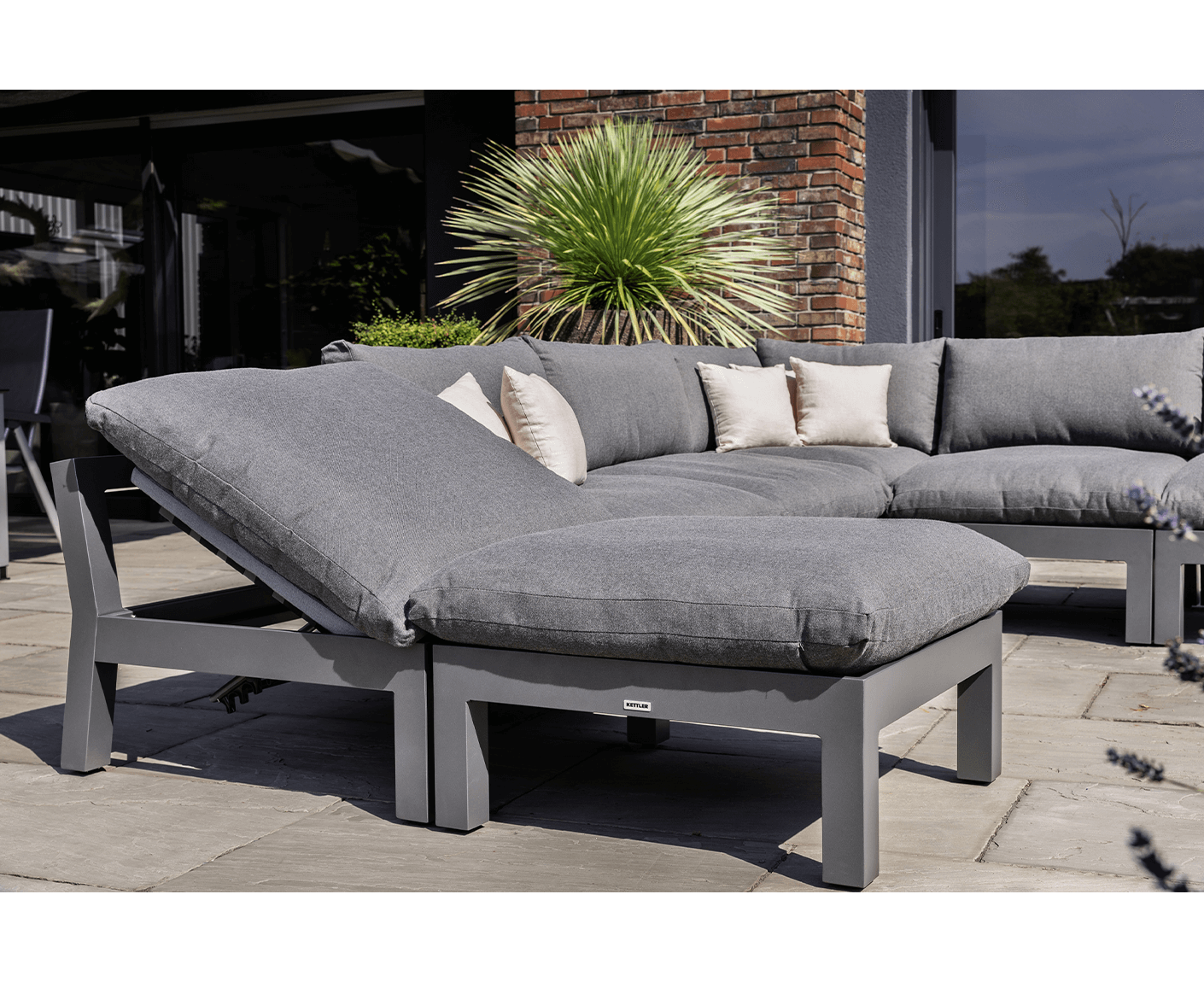 Kettler Comfort Gartenlounge inkl. Tisch Anthrazit / Graphit