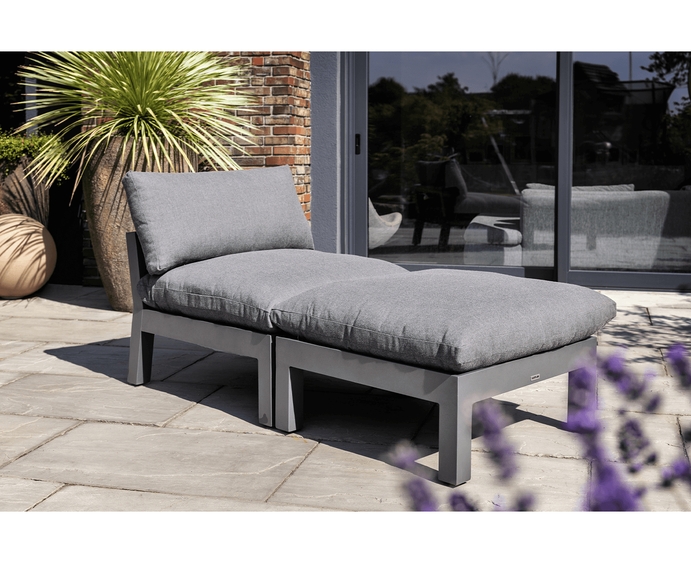 Kettler Comfort Lounge Hocker Anthrazit Matt / Graphit