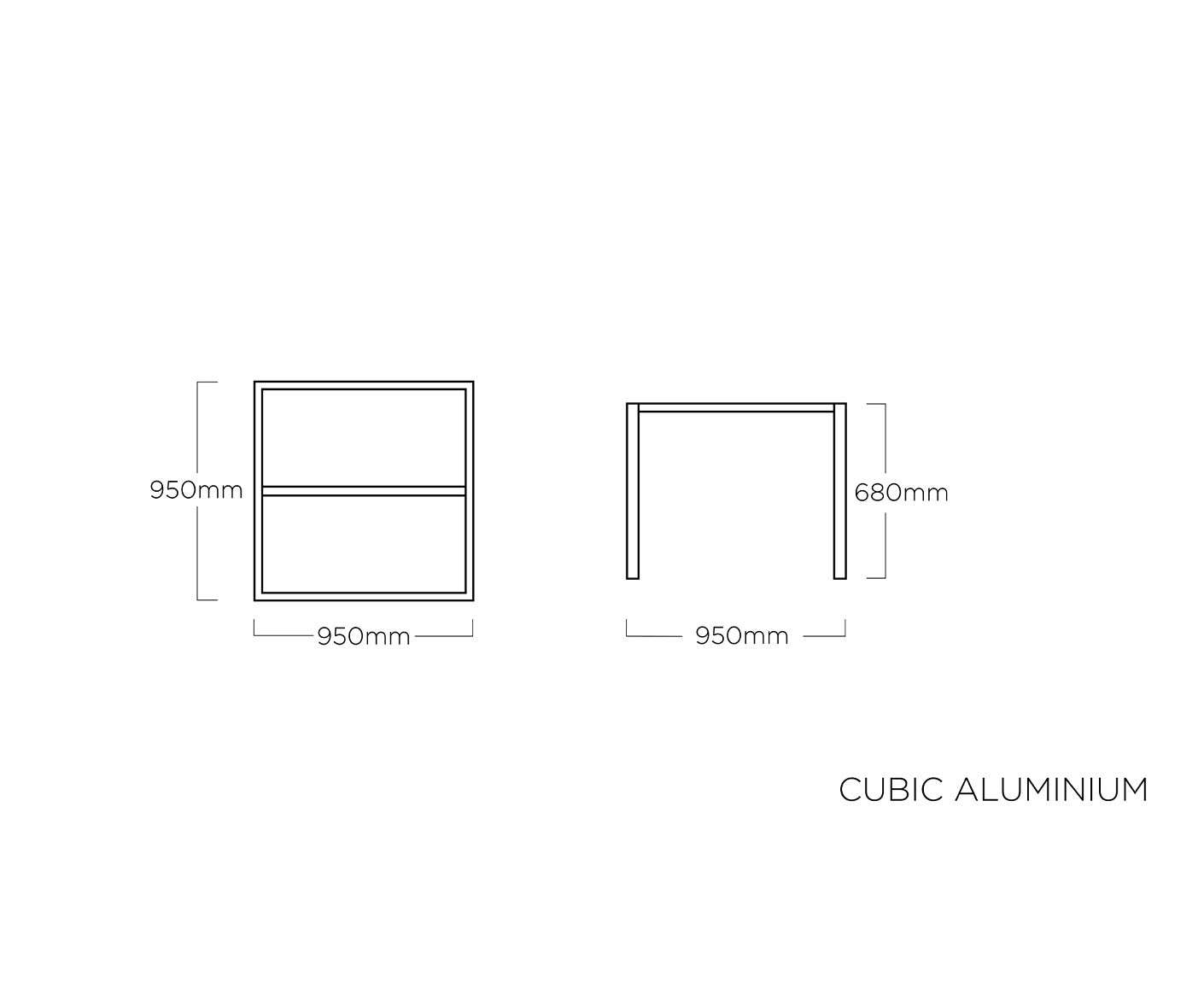 Kettler Cubic Dining-Tischgestell