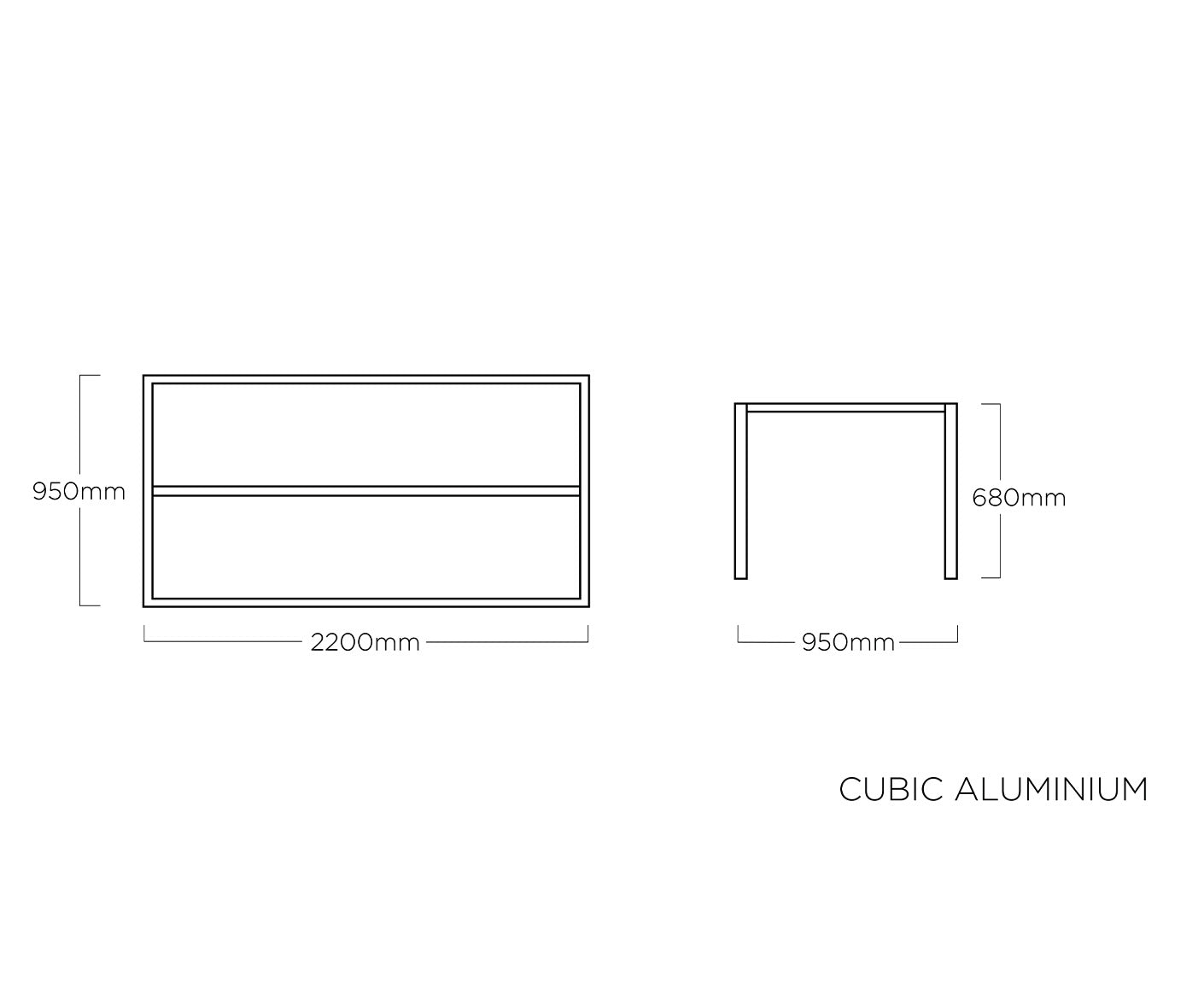 Kettler Cubic Dining-Tischgestell