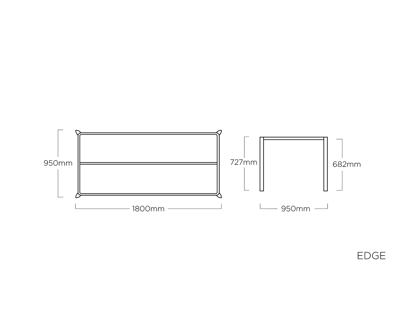Kettler Edge Tischgestell