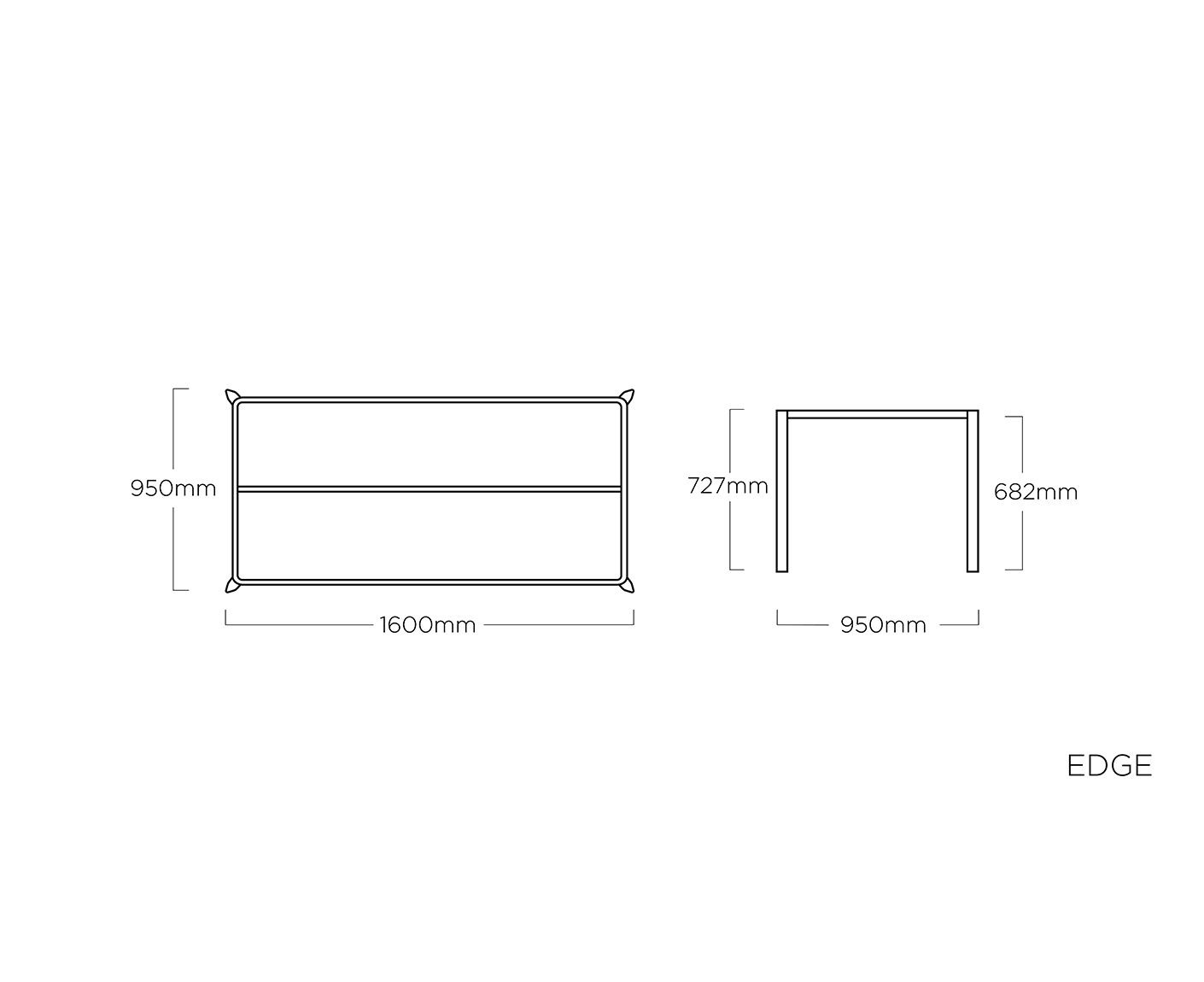 Kettler Edge Tischgestell