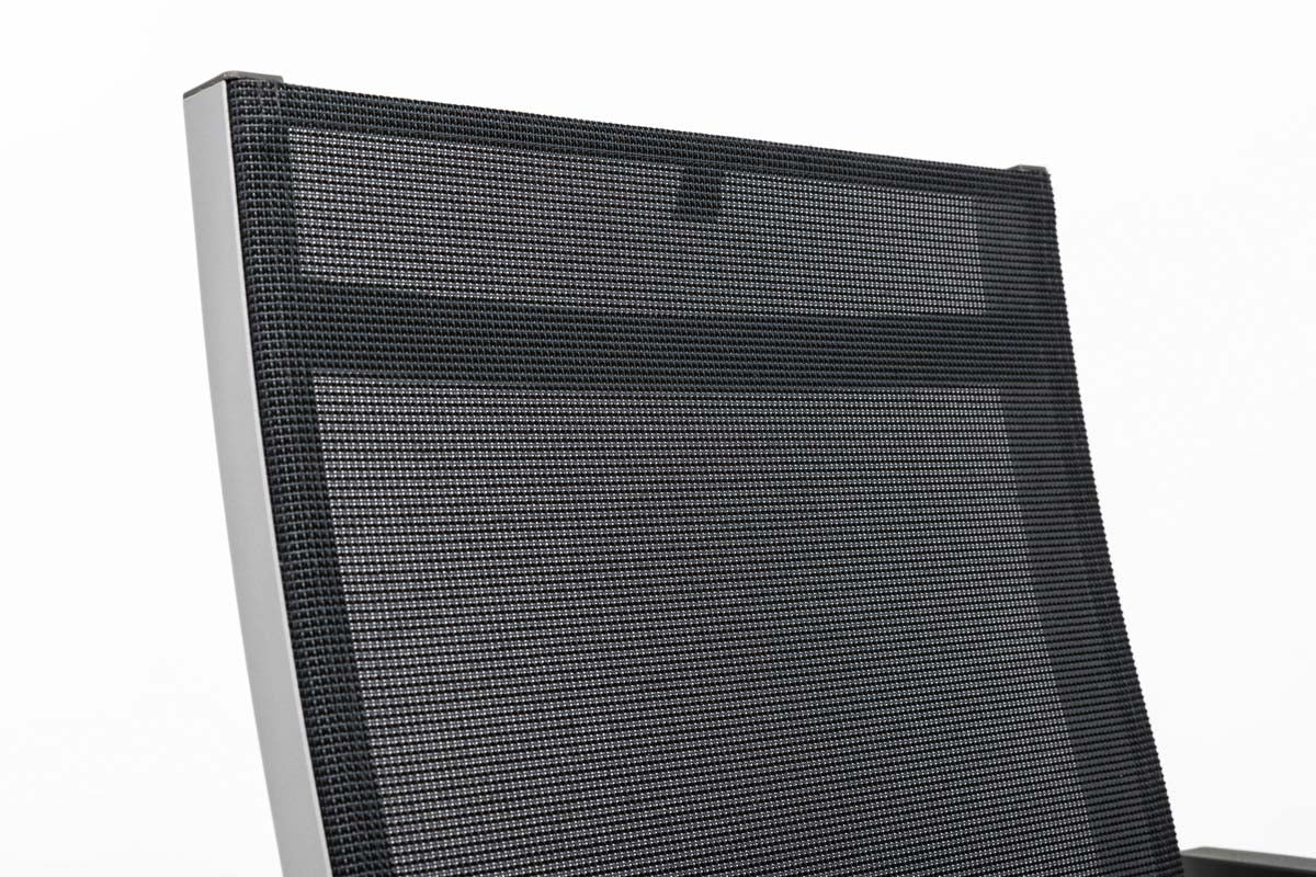 KETTLER BASIC + PREMIUM 4-er Set Stapelsessel Silber / Schwarz