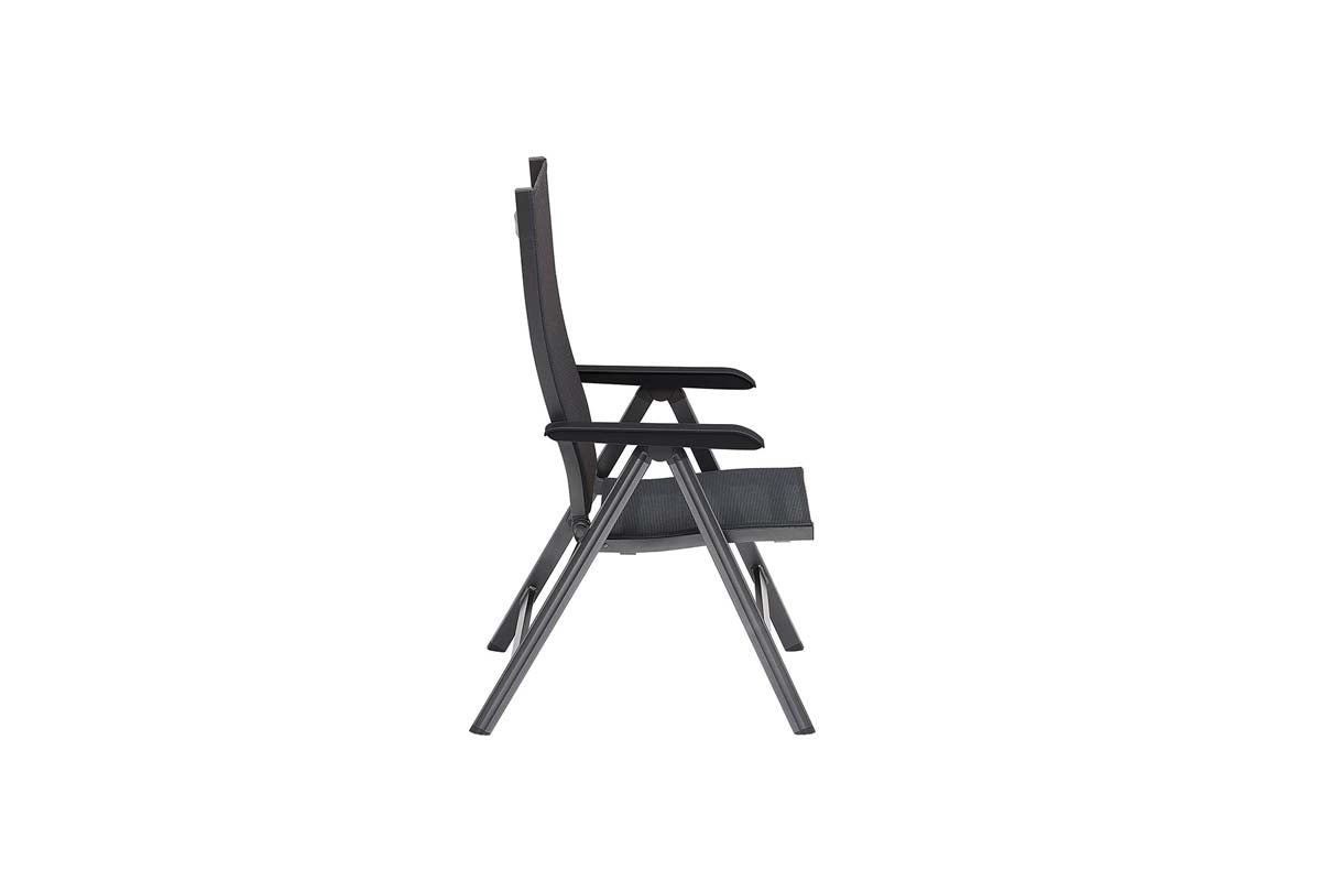 KETTLER BASIC + PREMIUM 2-er Set Multipositionssessel, Anthrazit / Schwarz