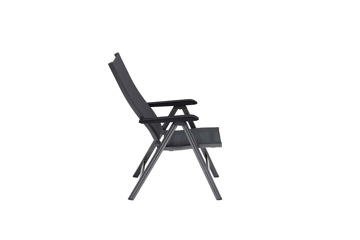 KETTLER BASIC + PREMIUM 2-er Set Multipositionssessel, Anthrazit / Schwarz