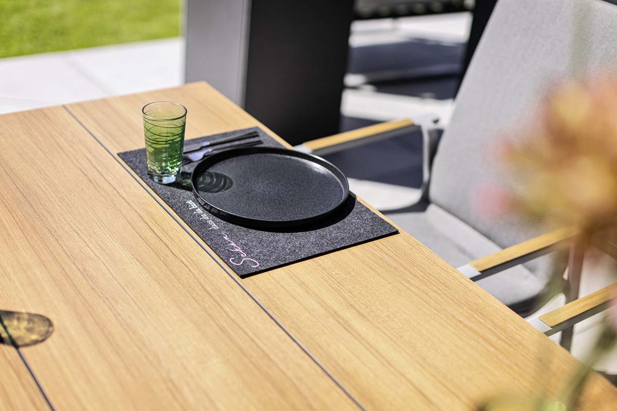 KETTLER SKATE HPL Gartentisch, Größe und Gestell wählbar, Teakholzoptik
