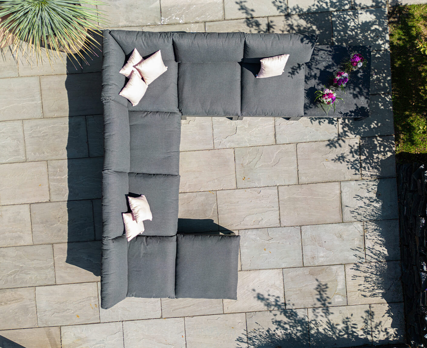 Kettler Comfort Gartenlounge inkl. Tisch Anthrazit / Graphit
