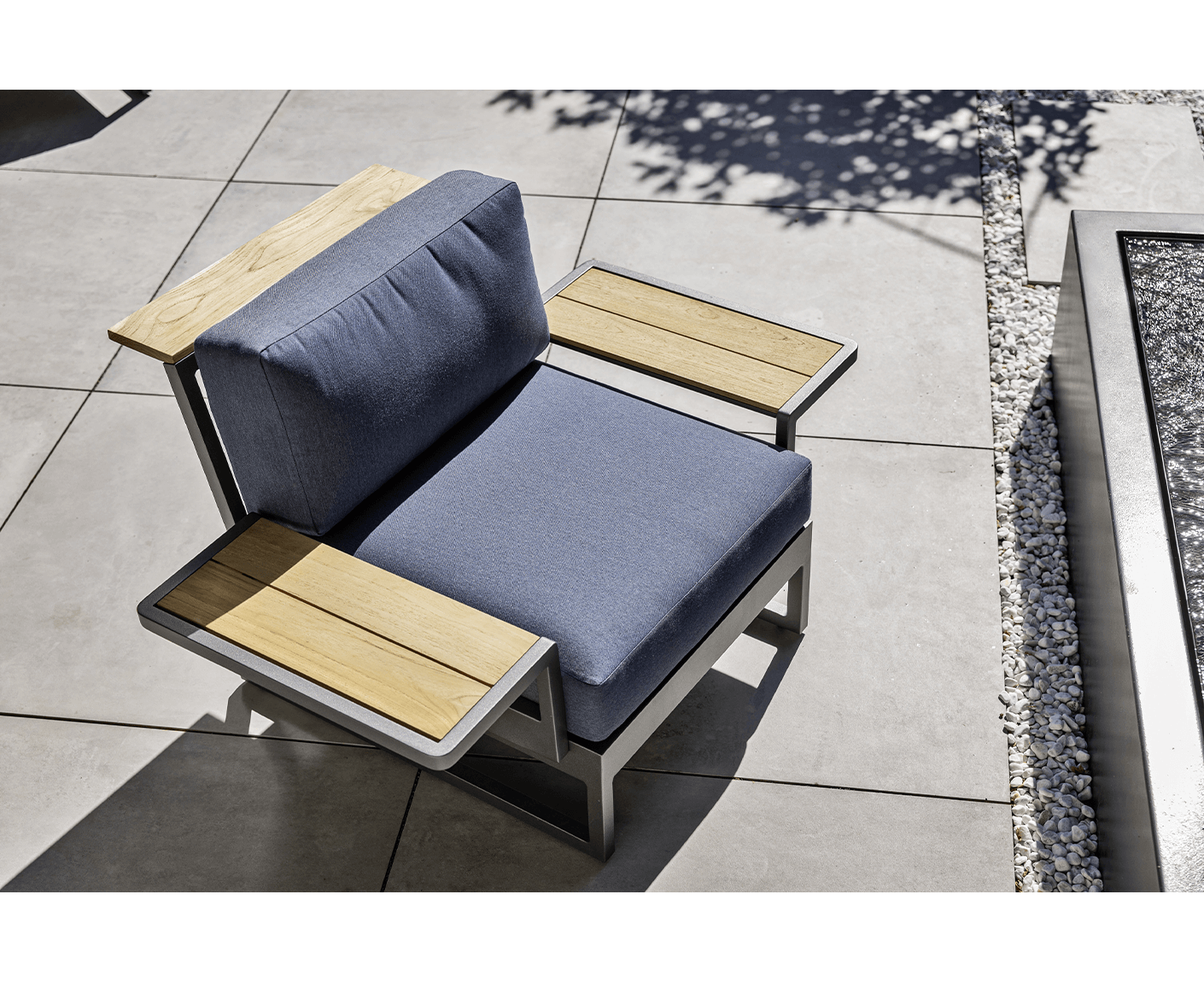 Kettler Ocean Skid Platform Universal Ablage Anthrazit Matt / Teak