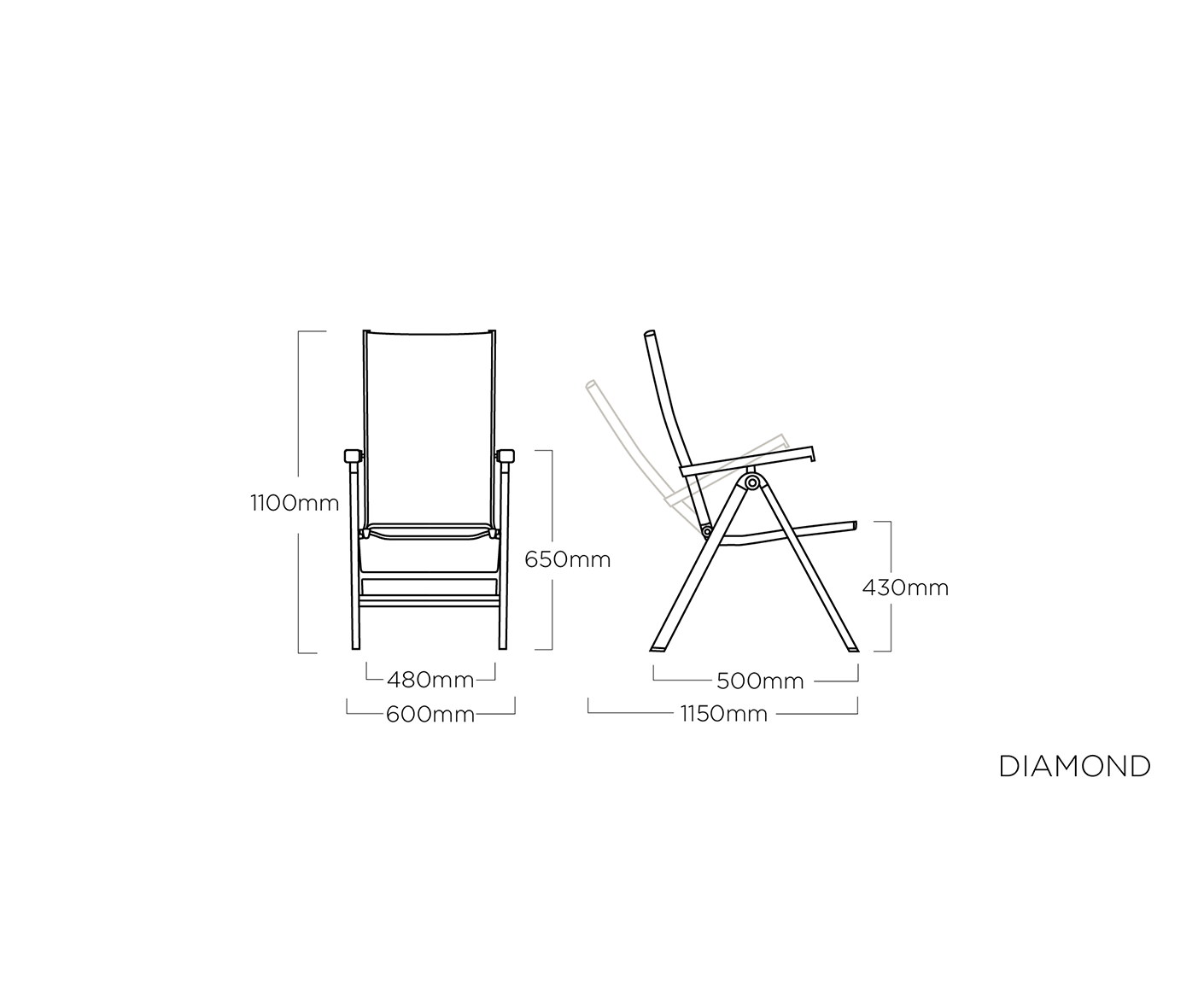 Kettler Diamond Multipositionssessel