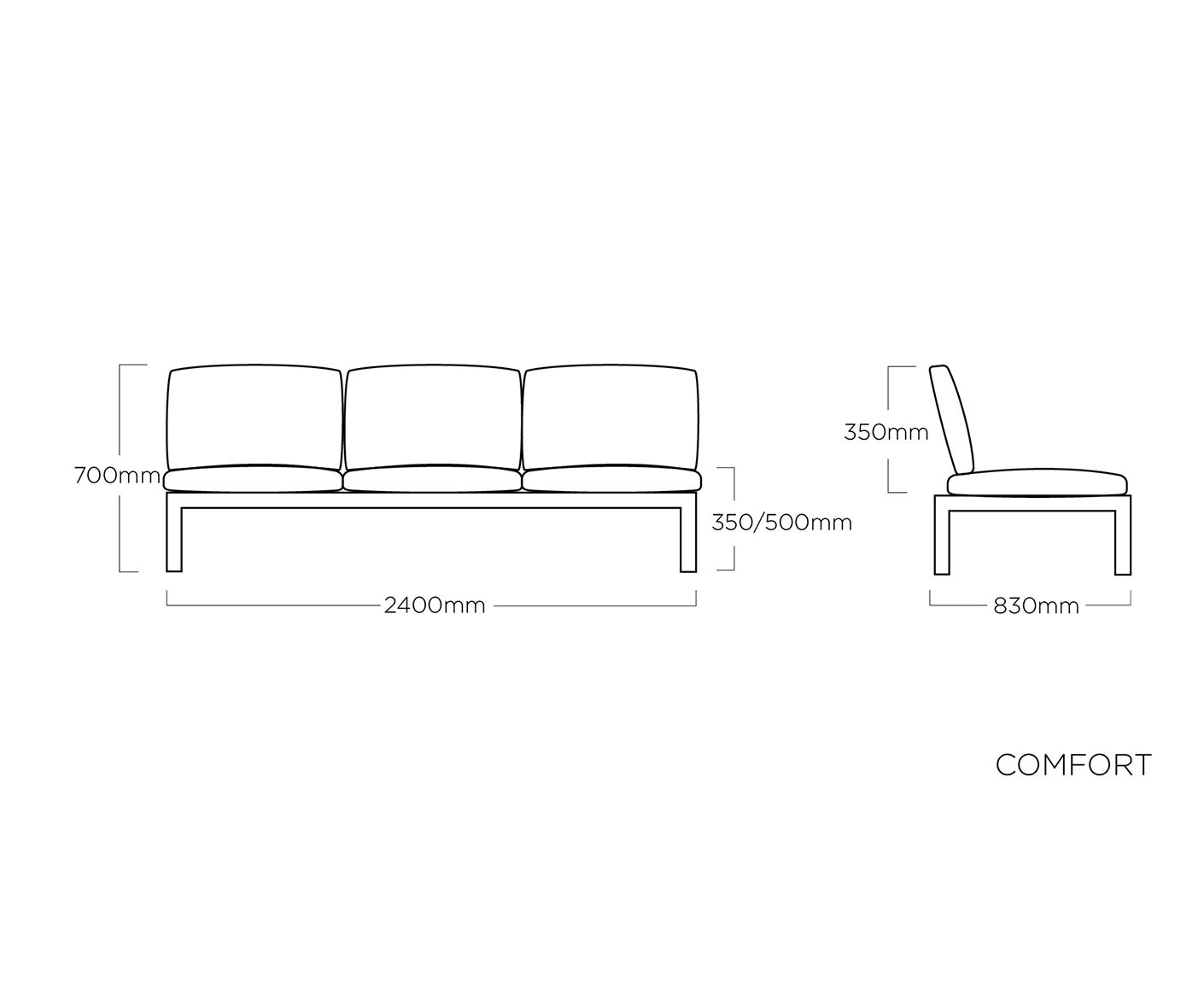 Kettler Comfort Gartenlounge inkl. Tisch Anthrazit / Graphit