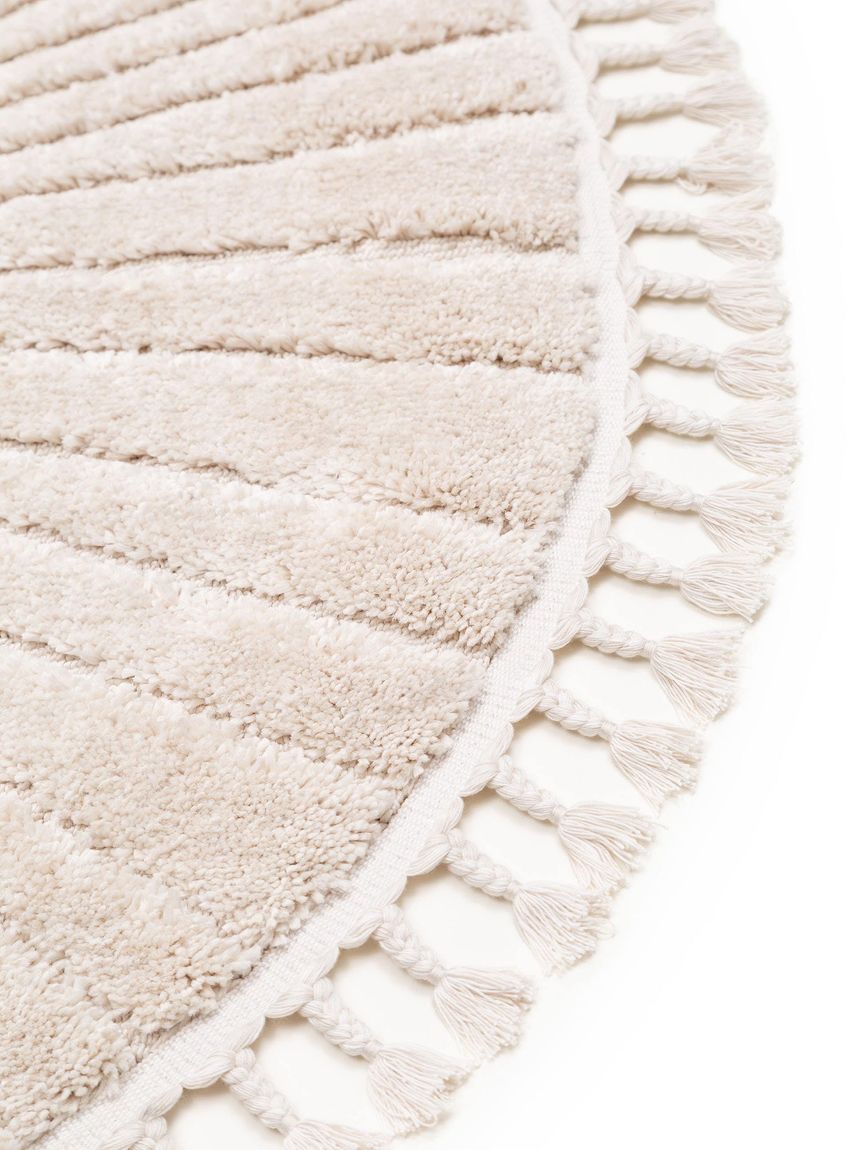 Kinderteppich Momo Ø 120 cm rund Creame
