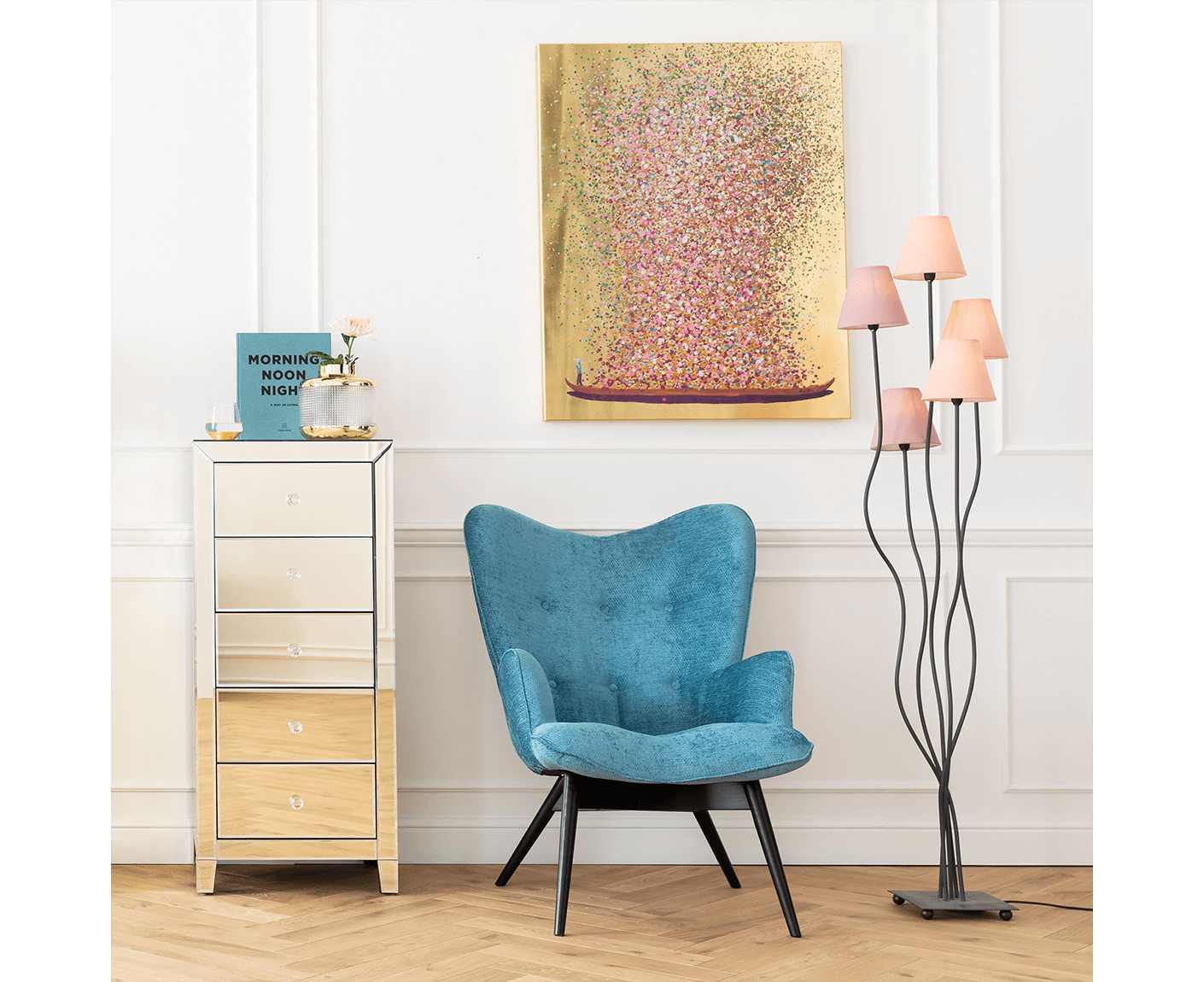 Leinwandbild Gemälde Flower Boat 80x100 cm