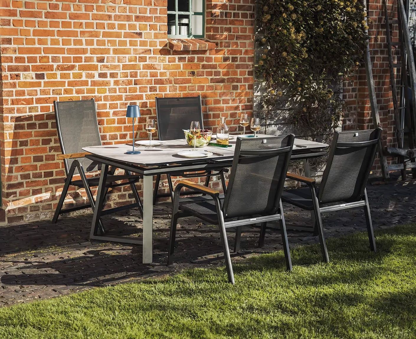 Kettler Garten Ausziehtisch Keramik-Glas