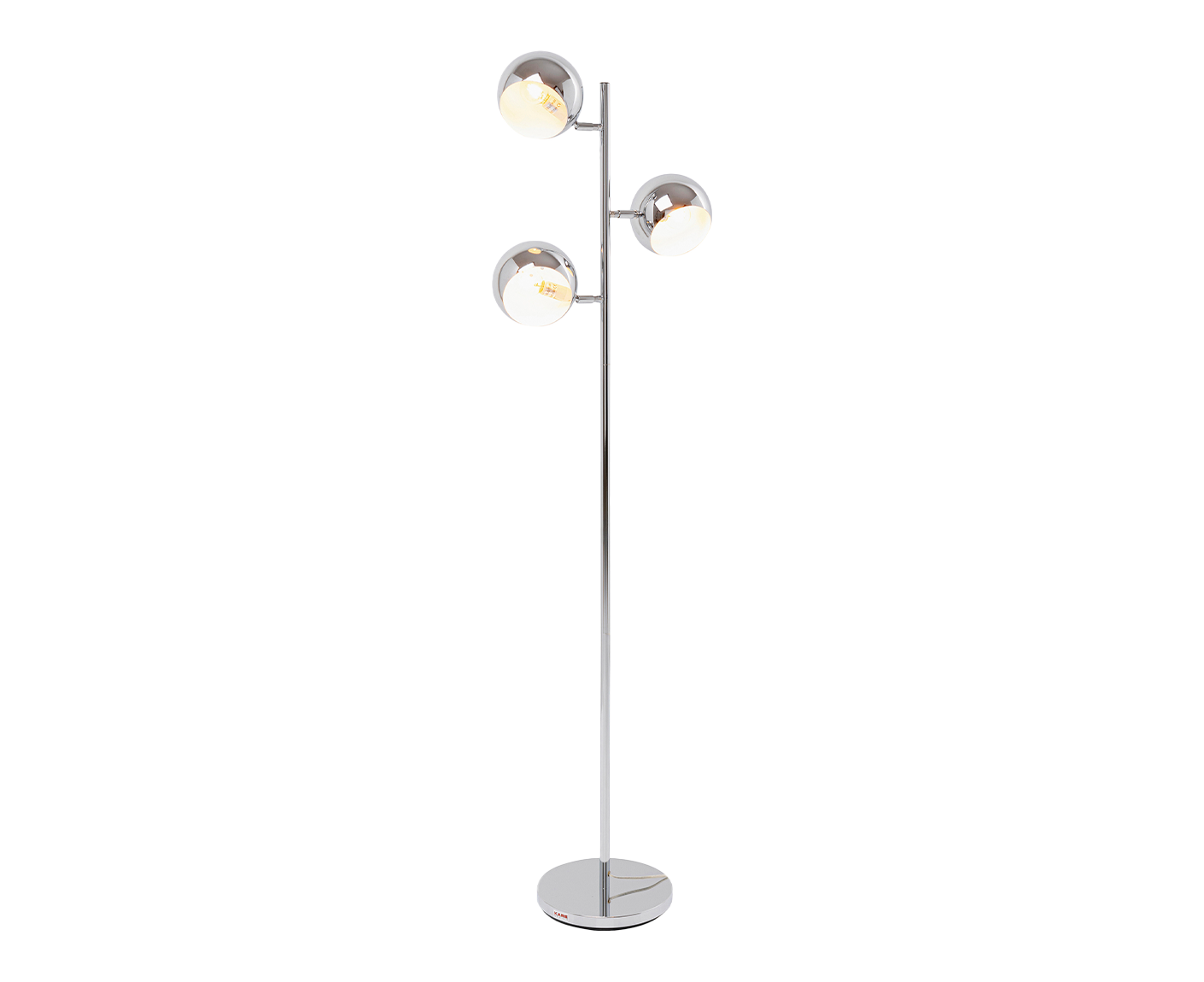Stehlampe Leselampe Stehleuchte Calotta Chrome 151 cm Silber