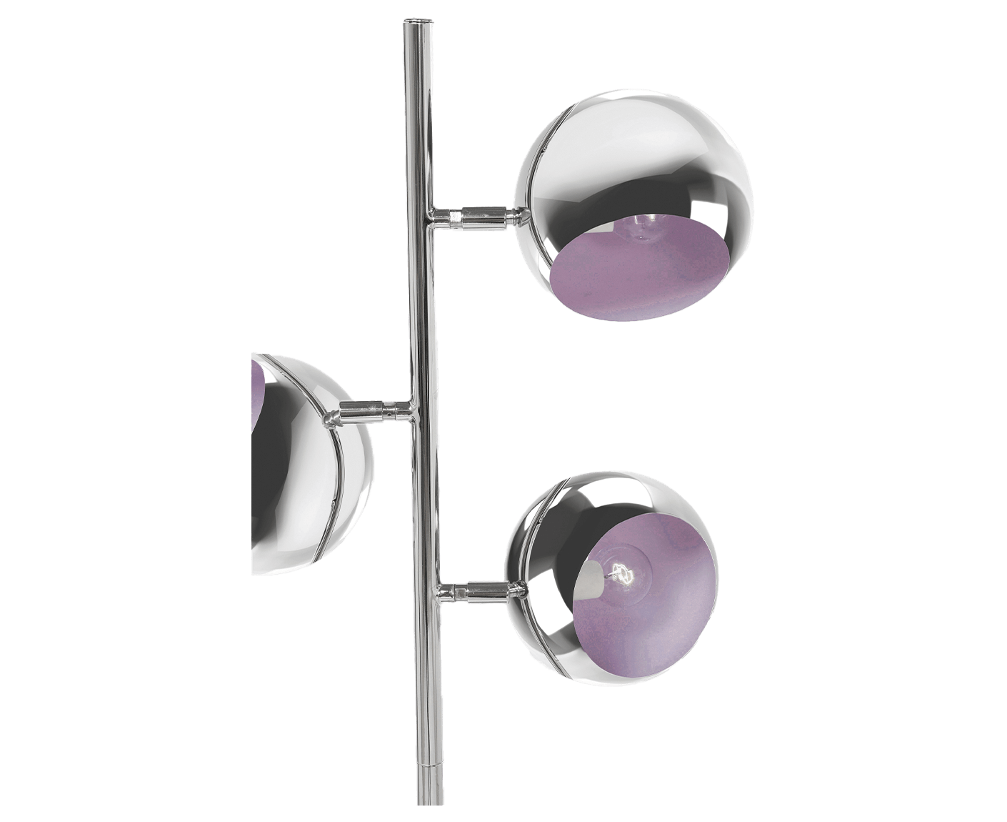 Stehlampe Leselampe Stehleuchte Calotta Chrome 151 cm Silber