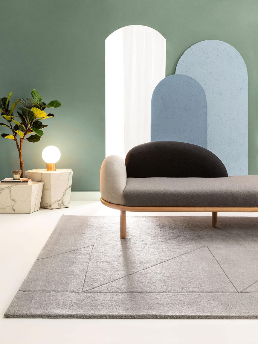 Wollteppich Bent Grau