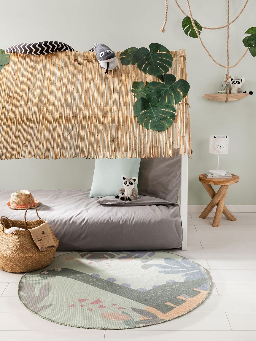 Kinderteppich Bali Ø 120 cm rund Grün