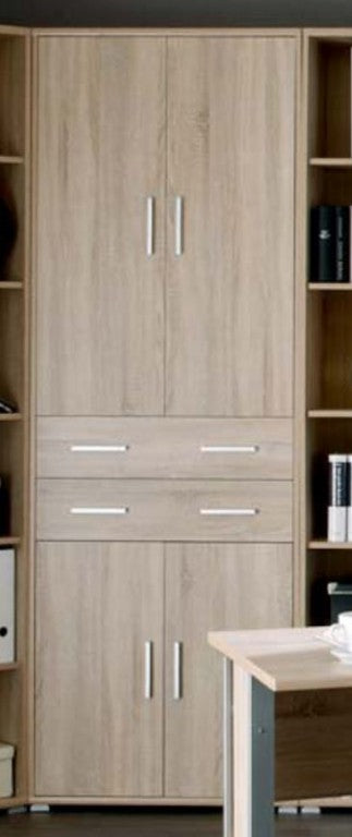 Office Line Kombischrank 6OH 79 cm mit Schubladen Eiche Sonoma