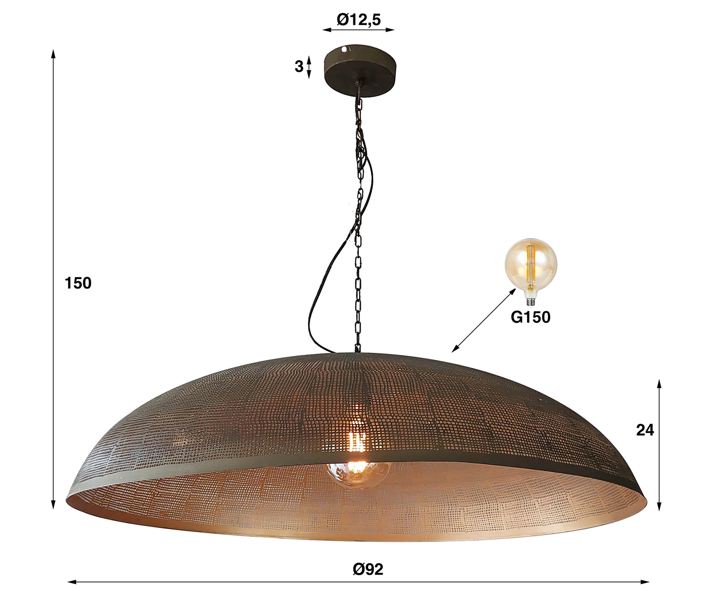 Hängelampe Cosmic Ø90cm Antik Bronze