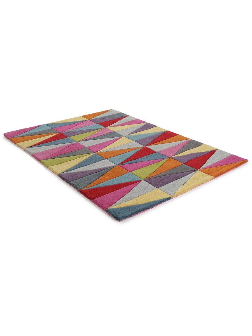 Wollteppich Funk 120x170 cm Bunt