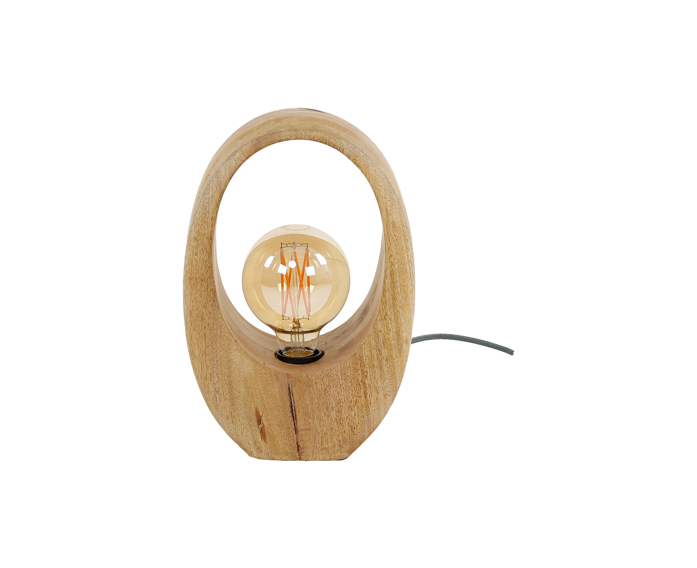 Tischlampe 1L Arch Wood Massivholz Mango Natur