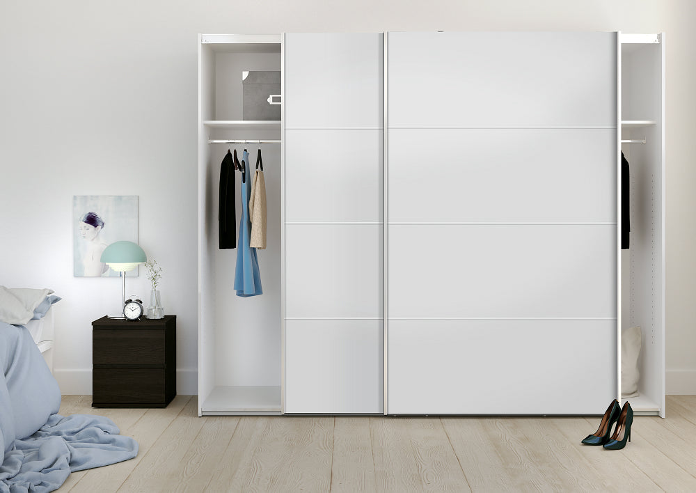 Verona Schiebetürenschrank 243 x 202 cm Weiß