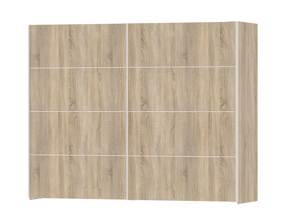 Verona Schiebetürenschrank 243 x 202 cm Eiche Struktur