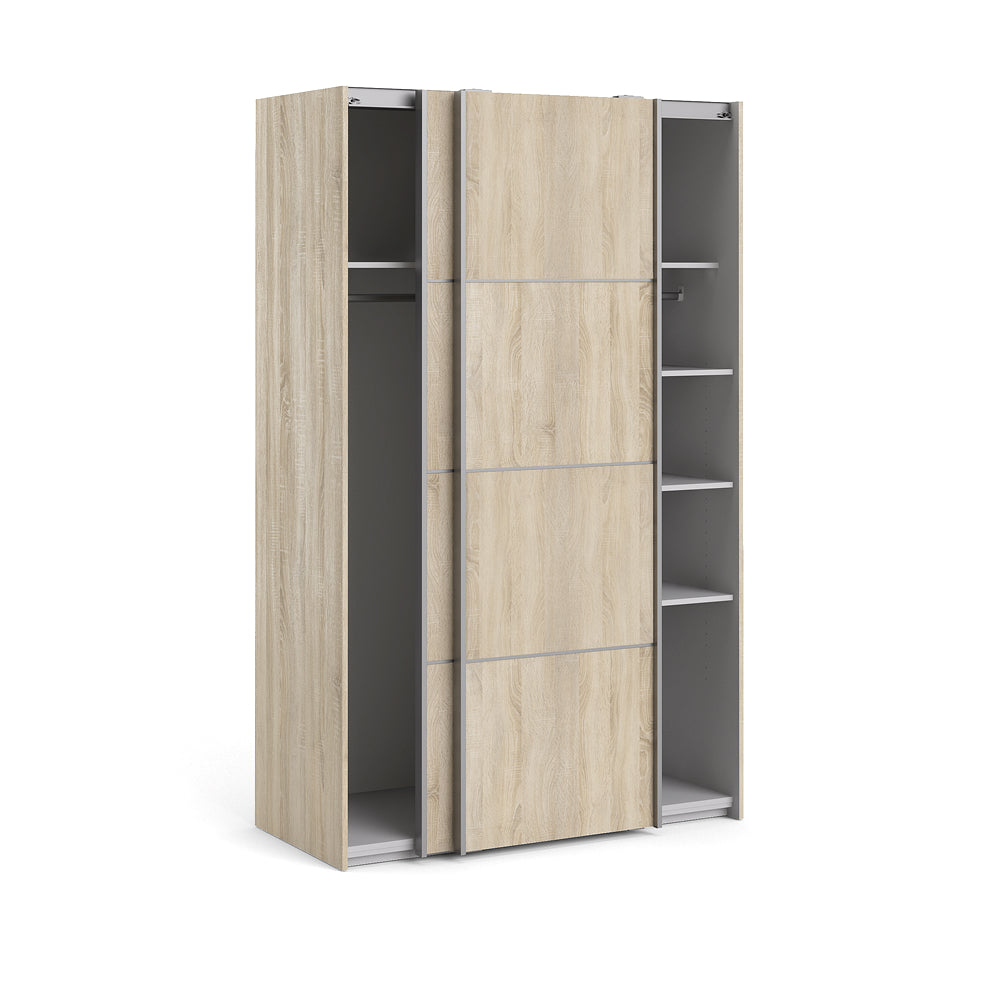 Verona Schiebetürenschrank 122 x 202 cm Eiche Struktur