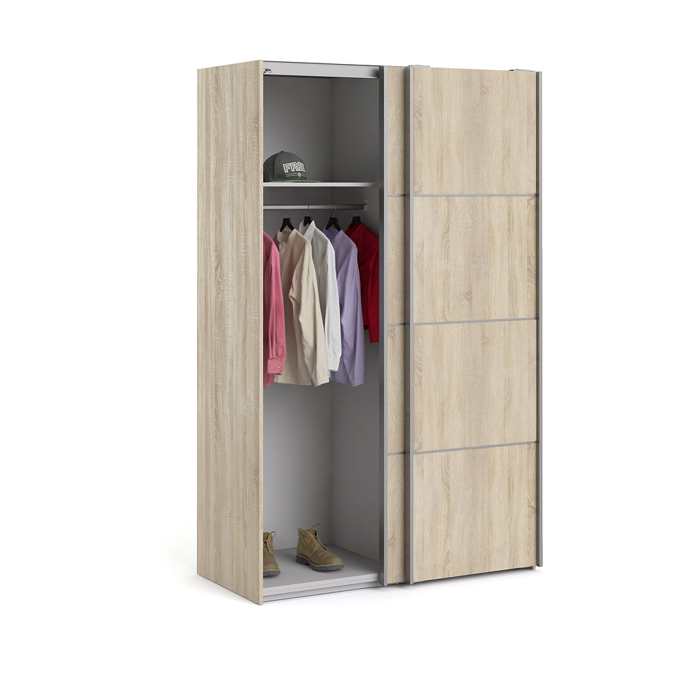 Verona Schiebetürenschrank 122 x 202 cm Eiche Struktur