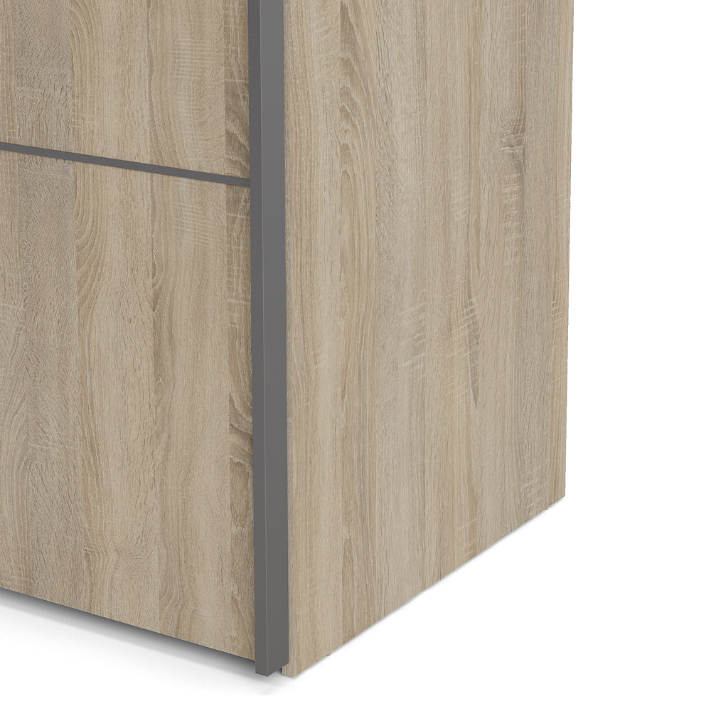 Verona Schiebetürenschrank 122 x 202 cm Eiche Struktur