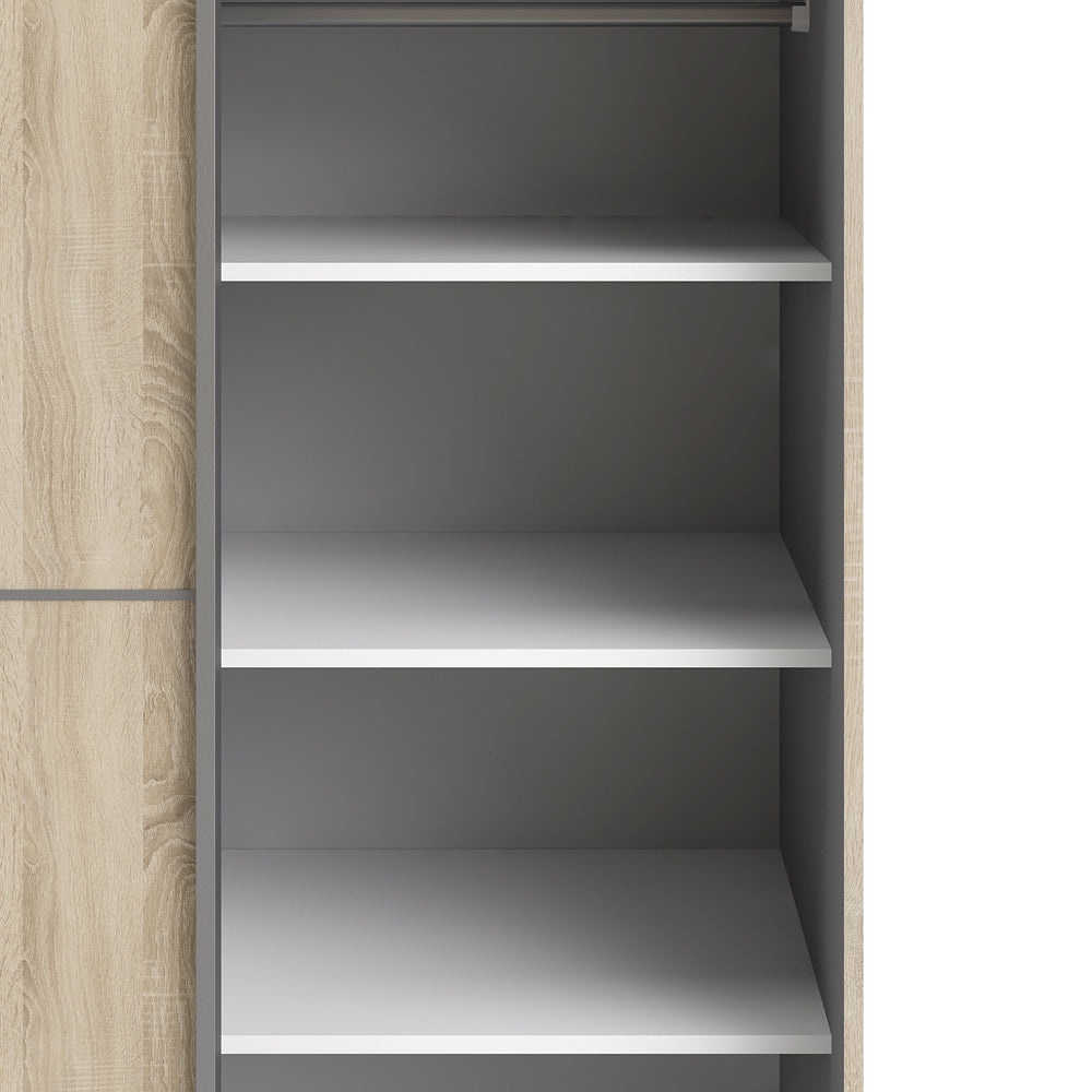 Verona Schiebetürenschrank 122 x 202 cm Eiche Struktur