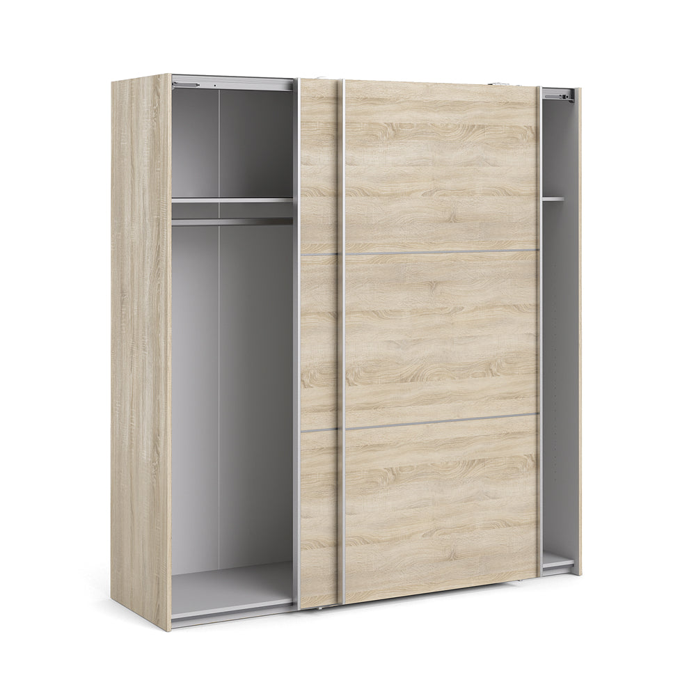 Verona Schiebetürenschrank 182 x 202 cm Eiche Struktur