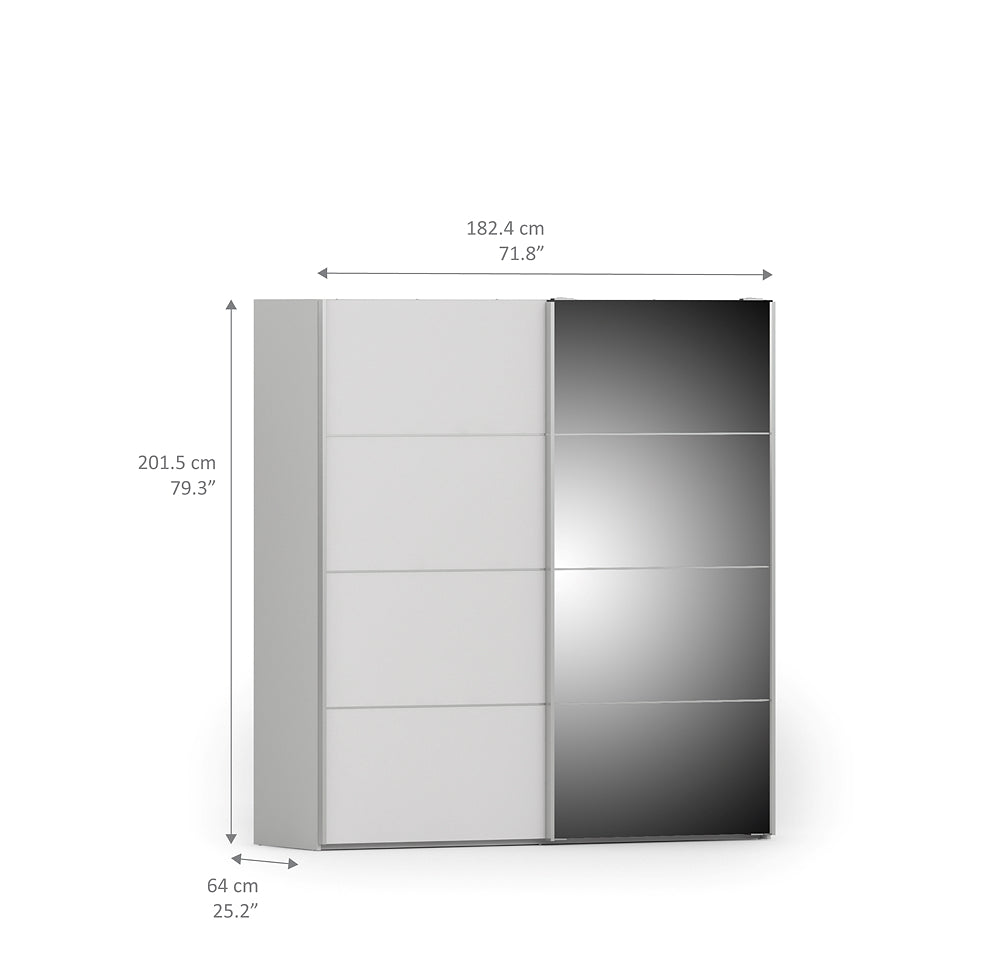 Verona Schiebetürenschrank 182 x 202 cm Weiß