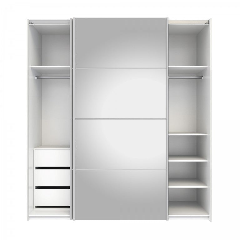 Verona Schiebetürenschrank 182 x 202 cm Weiß