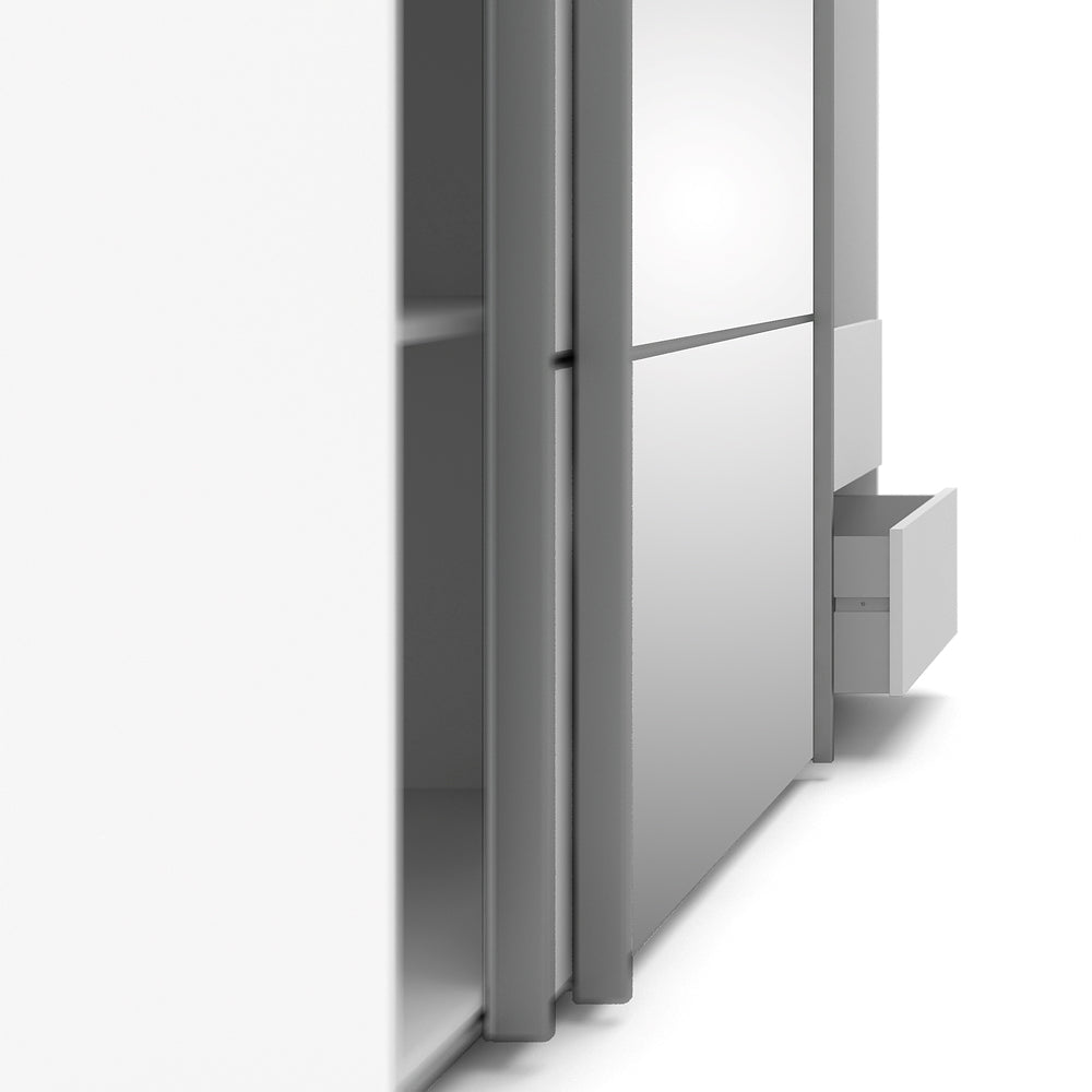 Verona Schiebetürenschrank 182 x 202 cm Weiß