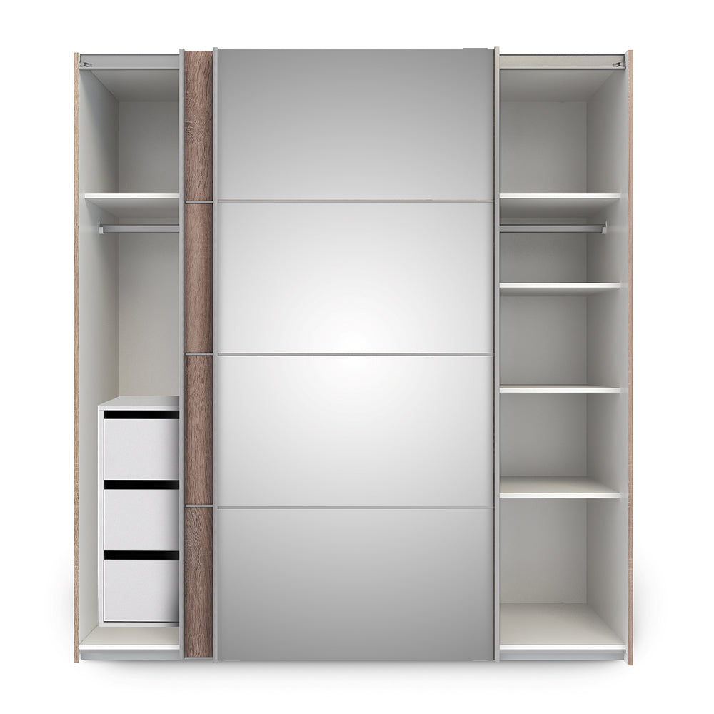 Verona Schiebetürenschrank 182 x 202 cm Trüffel