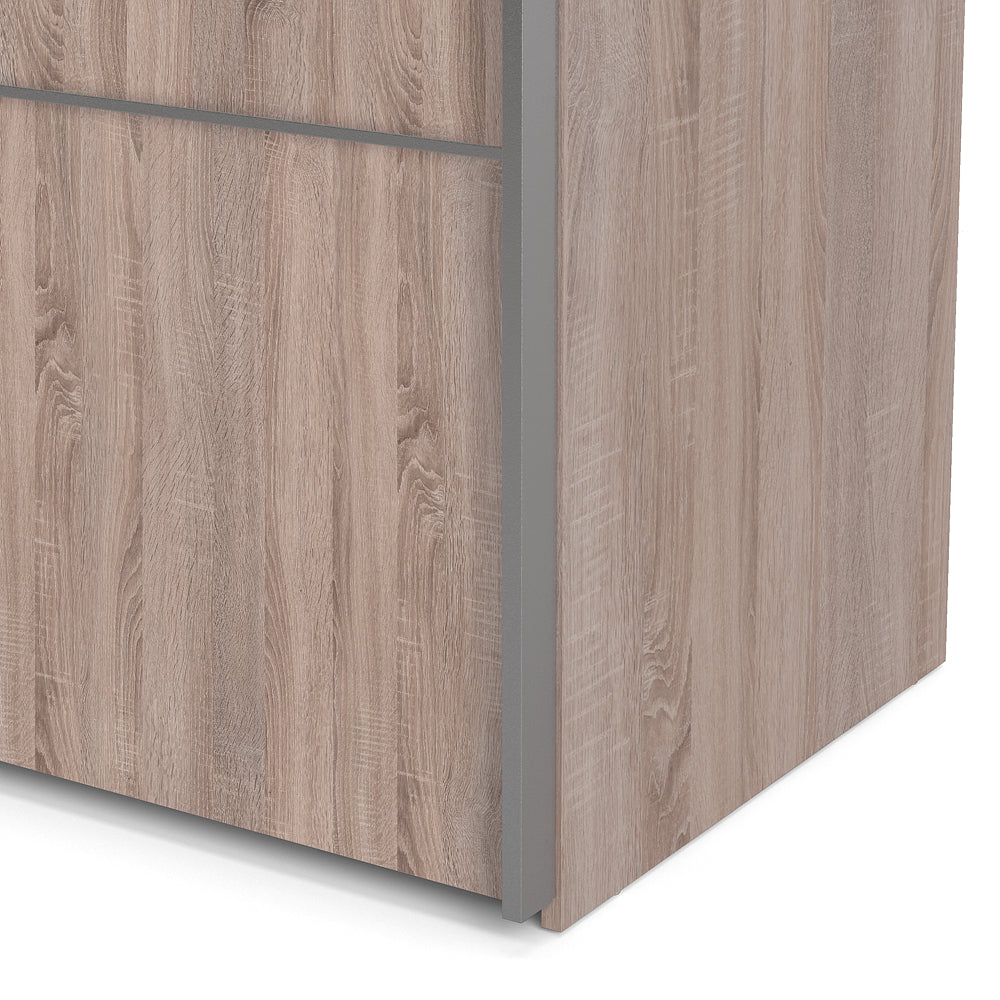 Verona Schiebetürenschrank 182 x 202 cm Trüffel / Weiß