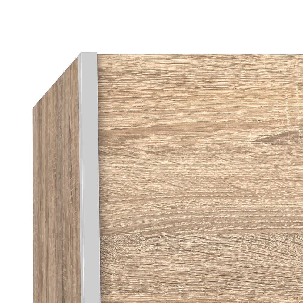 Verona Schiebetürenschrank 182 x 202 cm Eiche Struktur / Weiß