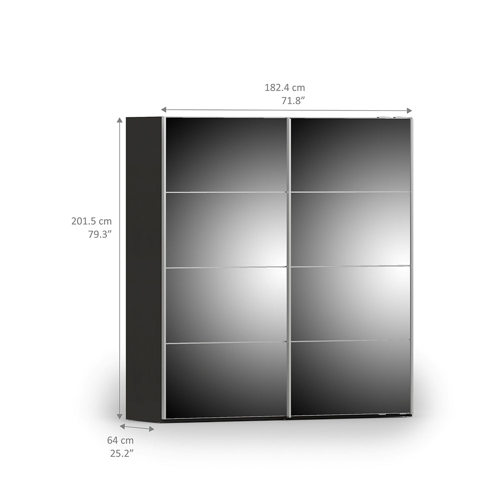 Verona Schiebetürenschrank 182 x 202 cm Kaffee