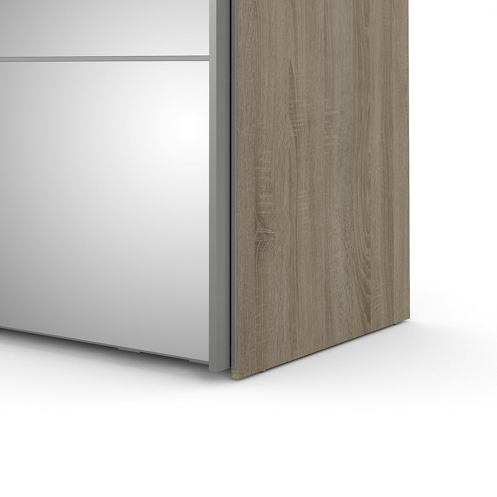 Verona Schiebetürenschrank 182 x 202 cm Eiche Struktur