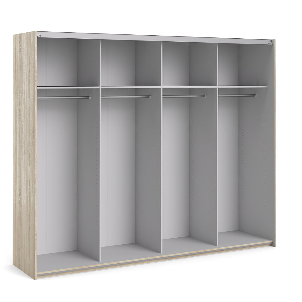 Verona Schiebetürenschrank 243 x 202 cm Eiche Struktur