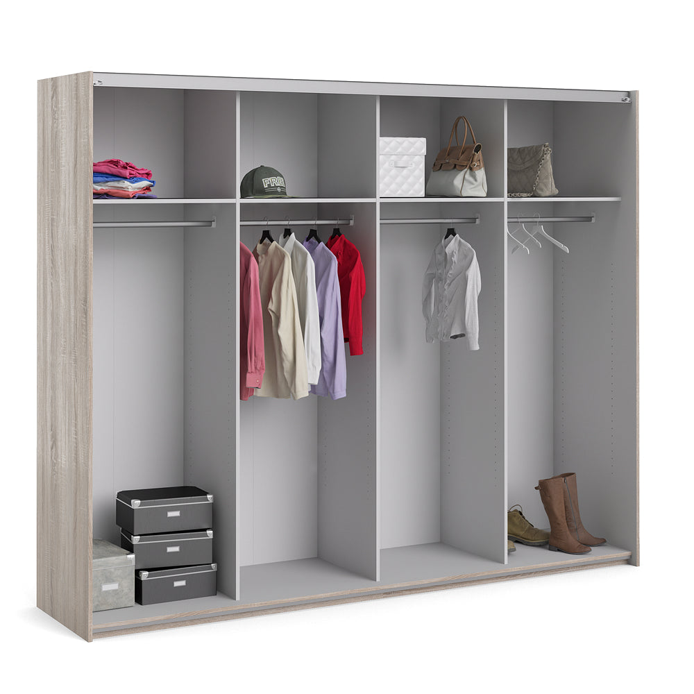 Verona Schiebetürenschrank 243 x 202 cm Trüffel