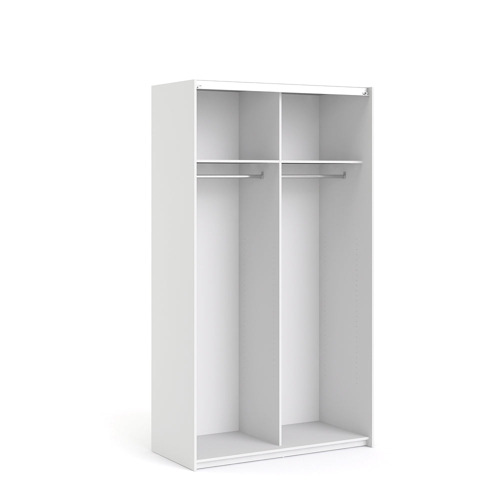 Verona Schiebetürenschrank 122 x 220 cm Weiß Hochglanz