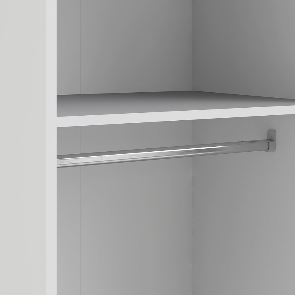 Verona Schiebetürenschrank 122 x 220 cm Weiß Hochglanz