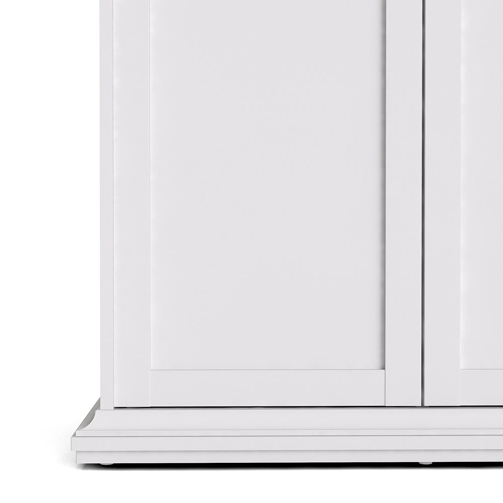 Paris Kleiderschrank 4-türig Weiß