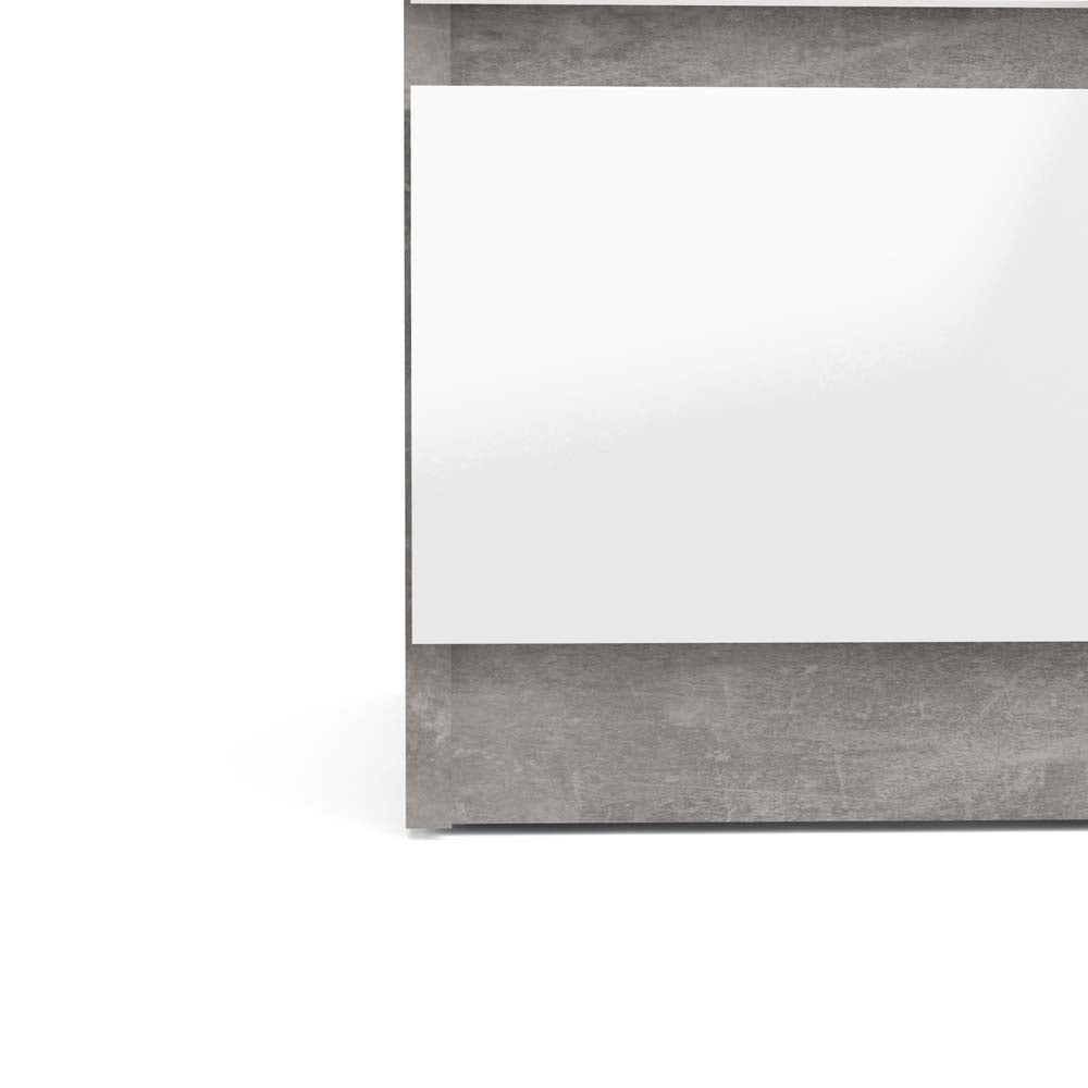 Naia Kommode Beton / Weiß Hochglanz