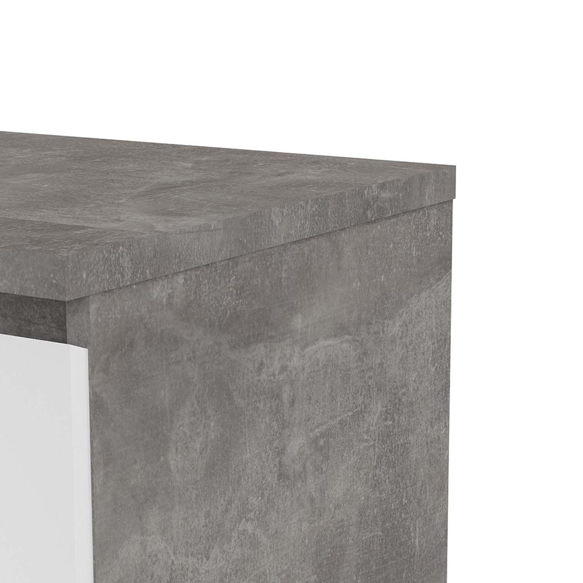 Naia Kommode Beton / Weiß Hochglanz