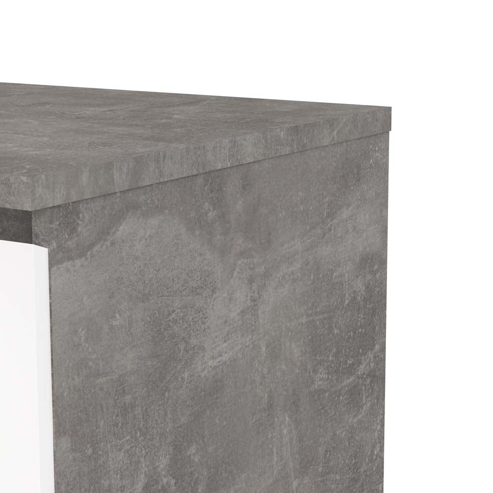 Naia Kommode Beton / Weiß Hochglanz