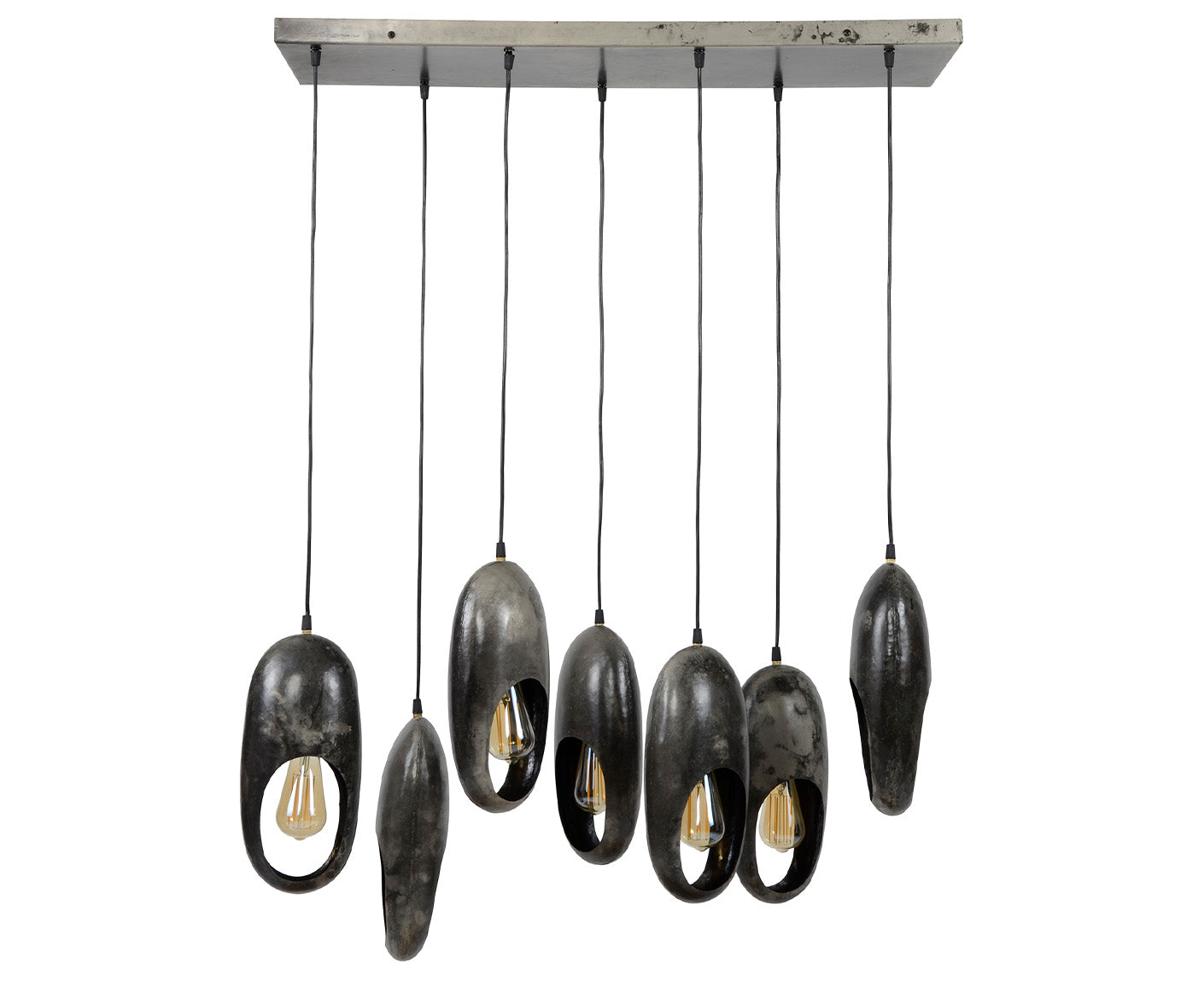Hängelampe 7L Open Eye, Antik Silber