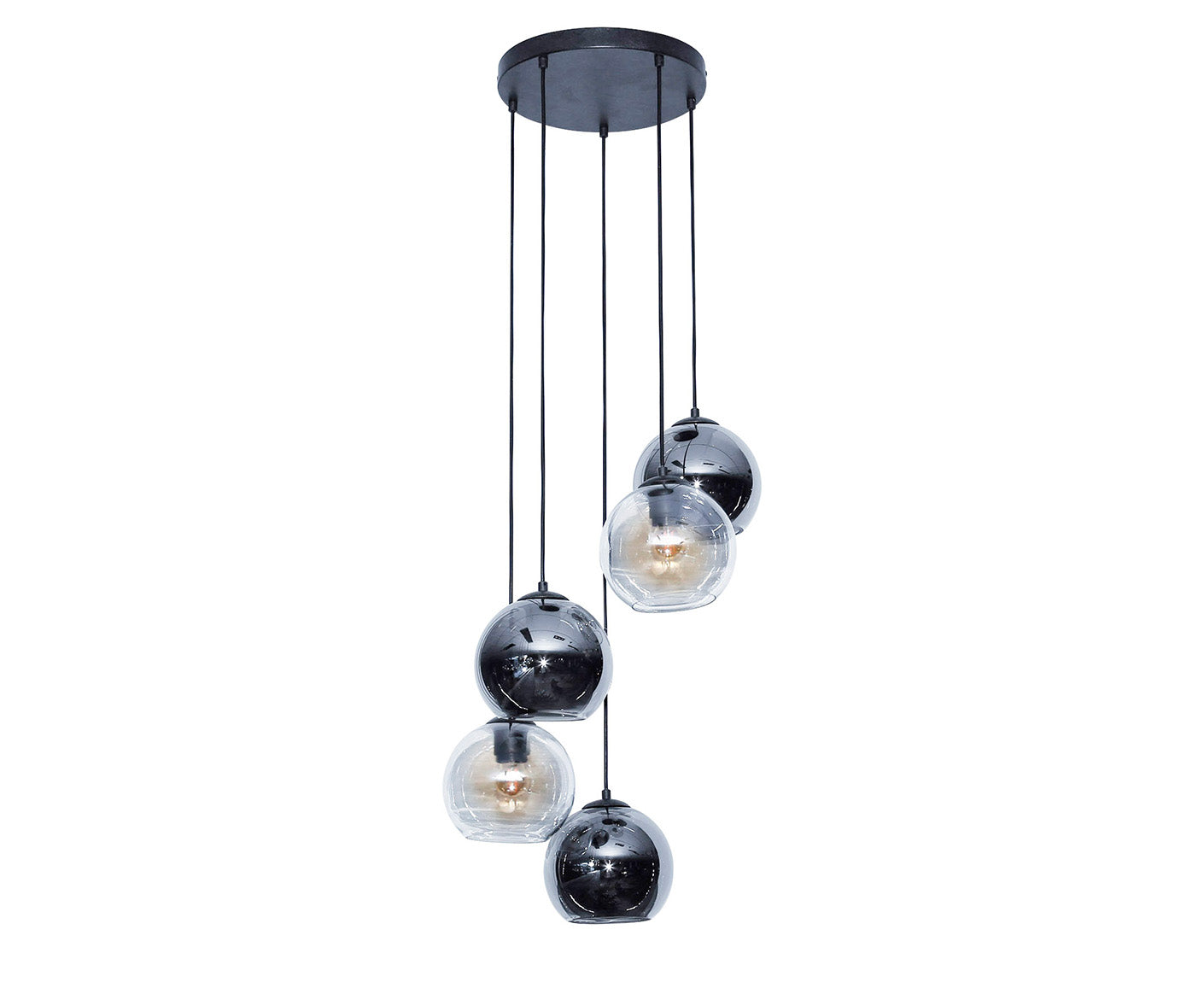 Hängelampe 5L Bubbles Bicolore gestuft, Artic Schwarz
